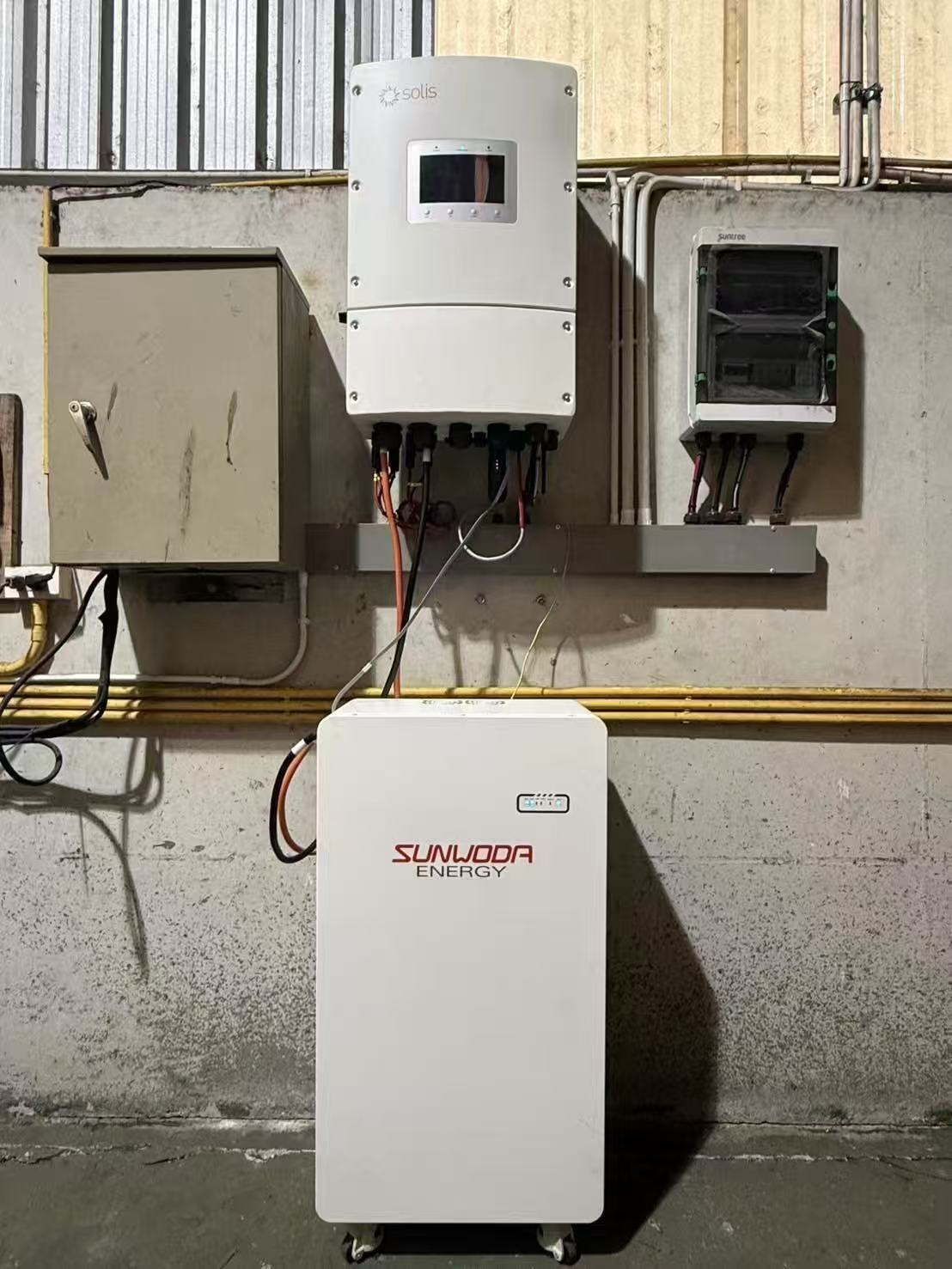 Atrix Max & Solis 15kW/14.3kWh indoor battery system for residential building in Thailand