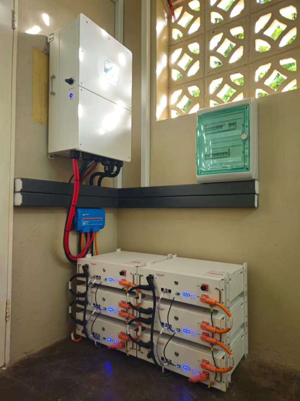 Atrix & Deye 16kW/30.72kWh indoor battery system for residential building in Zimbabwe